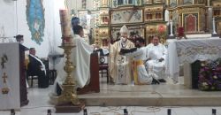 Entrega obispo de Campeche parroquia de San Luis Obispo al nuevo parroco. pbro, Fernando Manzo Barajas